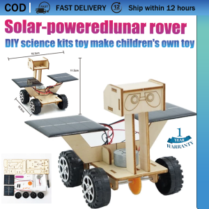 GIFTED EDUCATION DIY Solar Moon Rover Robot Car Puzzle Model Educational Toy Students Science Experiment for Kid Gifts