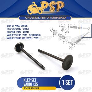 Klep Set Vario 125 (Set Isi 2) - Payung Klep Kelep Valve Set In Ex Honda PCX 125 Vario Techno 125