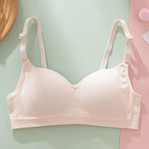 INTIMA Cute Baby Girl Underwear Students Girl Development Period Push up Prevent Sagging Breathable Cotton Training Bra for 12-16 Years Old
