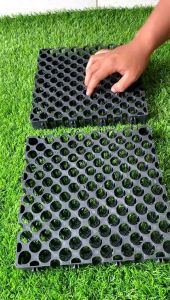 Drainase Rumput Sintetis Tebal 3 Cm Ukuran 25x25 Cm - Drainase Cell Knokdown - Alas Rumput Sintetis
