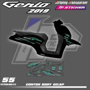 GENIO (COD) STIKER STRIPING MOTOR HONDA GENIO TAHUN 2019 - LIST SIMPLE DESAIN RACING IP.STRIPING HOLOGRAM DAN TRANSPARAN IP.KODE R-55