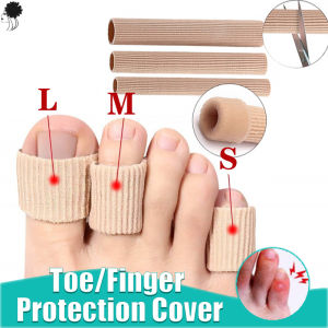 【small chrysanthemum】1pc Finger Toe Protector Cover Fiber Silicone Correction Breathable Toe Wear-resistant Finger Cover Anti-wear Pain Protection Cover