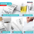 สติ๊กเกอร์ความร้อน สติ๊กเกอร์ลาเบล บาร์โค้ด ใบปะหน้าพัสดุ ฉลาก 100x100 mm 500แผ่น ไม่ใช้หมึกพิมพ์ คุณภาพดี Thermal Sticker. 