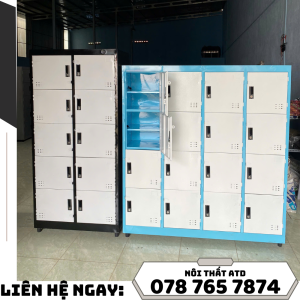 Tủ hồ sơ locker sắt đựng đồ nhân viên có khóa an toàn.