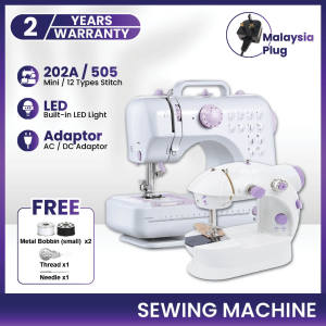 Mini Sewing Machine Multifunction Dual Speed Upgraded 12 Types Stiches With LED Light Portable Mesin Jahit Mini