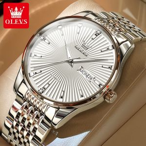 OLEVS watch for mens original 2023 super luxury fully automatic mechanical mens watch deep waterproof sapphire scratching mirror calendar fashion atmospheric dial design handsome and exquisite versatile mens watch