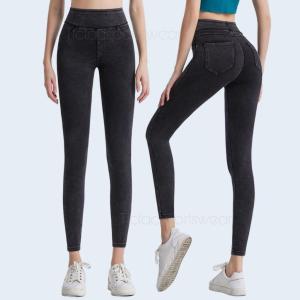 Keiko Denim Legging Jegging / Jeans Legging Olahraga Wanita