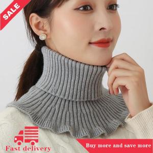 [COD] Giữ ấm và lạnh ngoài trời phụ nữ ấm áp dệt kim giả cổ áo dày cao cổ giả khăn quàng cổ có thể tháo rời cổ khăn