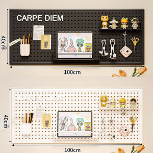 Metal Pegboard 100x30cm Wall Hanging Shelf Organizer Kit Hole Board Home Decor Display Rack Tools Storage