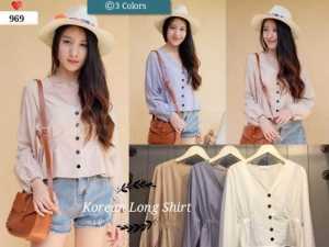 Blus 969-80 Lengan Panjang Realpict LD 98 PJ 60 CM Bahan Angel Crepe Soft Import Premium