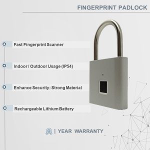Smart Padlock Fingerprint Kunci Gembok Anti Air Sidik Jari Gembok Sidik Jari