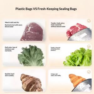 PaulWeekend Aluminum Foil Food Storage Bags with Zip Lock - Freshness Sealing Moisture Proof Freezer Safe for Meat Vegetables & Bakery