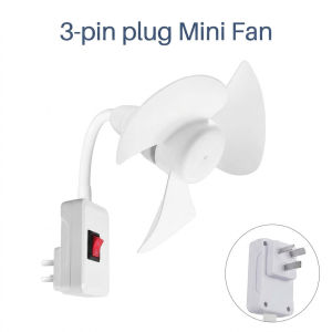 Flexible E27 Socket Fan Wall Plug-in Mini Cooling Fan with Switch TNTshop