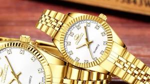 CHENXI Fashion Golden Mens Womens Watches Classic Stainless Steel Quartz Watch Men Waterproof Luxury Business Wristwatch