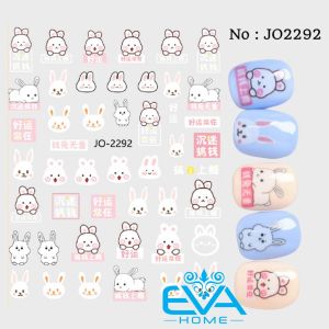 Decal Dán Móng Tay 3D Nail Sticker Tráng Trí Hoạ Tiết Thỏ Con Lovely – Some Bunny Loves You F923