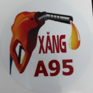 Decal dán trang trí nắp bình đổ xăng sticker decan tạo phong cách vui nhộn cho xe hơiô tô