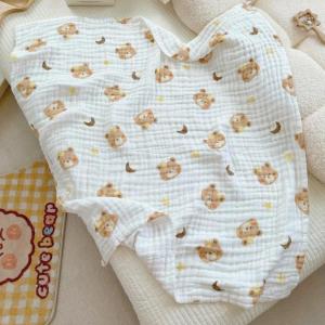 Khăn tắm BUNNY phiên bản cổ tích động vật dễ thương kích thước lớn 110x110cm khăn tắm vải xô muslin