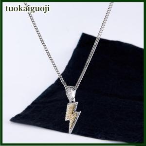tuokaiguoji Charm Necklace Shine Full Zircon Necklace For Women Men Iced Out Chain Hip Hop Party Jewelry Accessories
