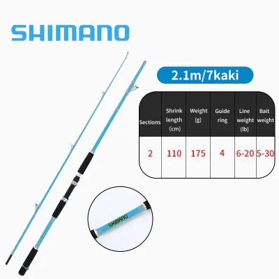 SHIMANO Inserted Fishing Rod Yellow/Blue Spinning Rod 1.8-3M Imported From Japan With Original Packaging