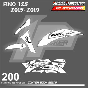 FINO 125 2015-2019 (COD) STIKER STRIPING MOTOR YAMAHA FINO 125 2015-2019 - STIKER LIST SIMPLE WARNA VARIASI DESAIN RACING HOLOGRAM DAN TRANSPARAN BISA COD IP PROJECT KODE 200