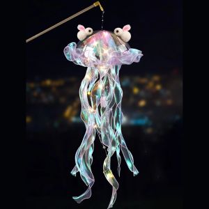 Buy 1 Free 1 Jellyfish Lantern Portable Led Jellyfish Lamp Colorful Ocean Decor For Room Garden Porch Wedding Holiday Party Hanging Lantern