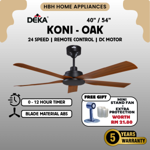 【DEKA KONI 40/54 LED】Deka Ceiling Fan 40/56" Remote Control / Kipas Siling Kawalan Jauh / Silent Motor / Energy Saving