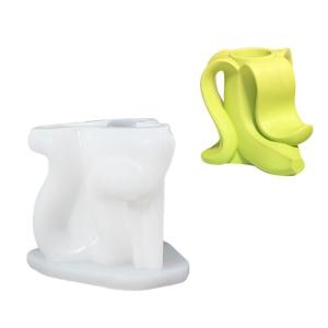 Handmade Banana Shape Mold Decorative Holder Silicone Mould Candlestick Making Mold Gypsum Office Decoration