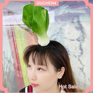 GUCHEN4🎀 Hài hước mô phỏng trái cây rau tóc Hoop bánh mì Cà Rốt chuối hairband tiêu Headband sinh nhật Cosplay Halloween mũ nón