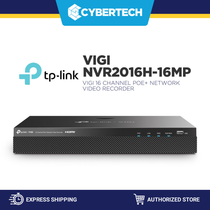 Cybertech TP-Link VIGI NVR2016H-16MP VIGI 16 Channel PoE+ Network Video ...