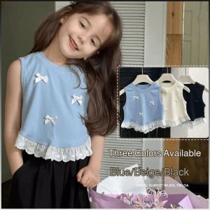 Short-sleeved T-shirt Fashion Bow Tie Undershirt Exquisite Craftsmanship Details Good Air Permeability