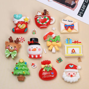 10pcs Christmas Resin DIY Accessories Cream Glue Phone Cases