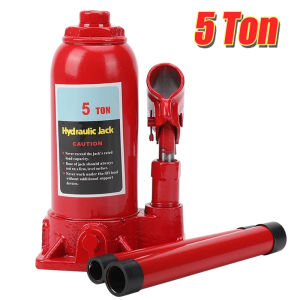 5 Ton Car Jack Hydraulic Extra Heavy Duty Bottle Type Hydraulic Jack Manual Car Horizontal Hydraulic Jack Emergency Vehicle Tool Set Car Tire Repair Tool