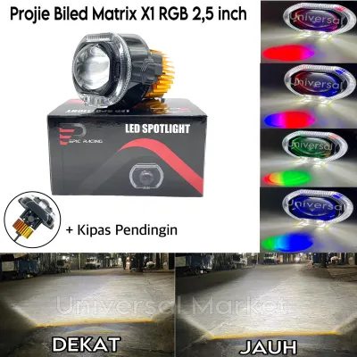 Projie Biled 25 Inch Matrix X1 Cahaya Putih Plus Shroud dan Devil RGB Projie Biled