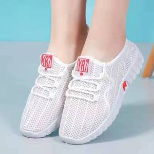Free Shipping Spring New Collection Of WomenS Shoes: Korean-Style Fashionable Versatile Mesh Sneakers Breathable Lightweight With Soft Soles Perfect For Casual Wear