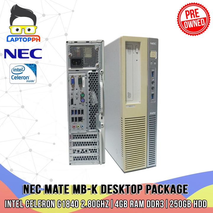 NEC MATE MB-K SYSTEM UNIT ONLY INTEL CELERON G1840 2.8GHZ 4GB DDR3 
