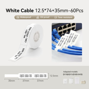 【Cable Label】NIIMBOT D11/D110/D101 Cable Label Sticker Waterproof Oil Proof No Glue Residue Communication Fiber Wire Tags Thermal Label Paper