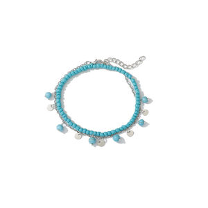 Combination anklet Vintage Bohemian Turquoise Anklet 2 Adjustable Footwear Set Wholesale