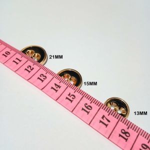 Kancing Baju Import Motif Mata Hitam List Emas  Isi 100PCS Diameter 13MM