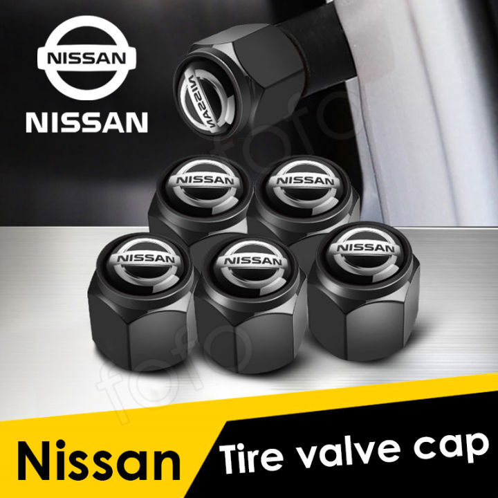 5Pcs/Set Nissan Car Tyre Valve Caps Stainless Steel Wheel Stem Air Caps