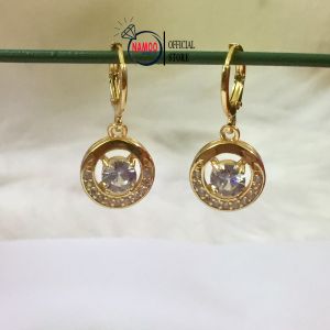 Bông Tai Nữ Khoen Tròn Tòng teng Nữ Mạ Vàng Namoo Jewelry Chuyên Sỉ T602