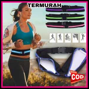 Promo Tas Pinggang Olahraga Lari Running Belt Tas Sepeda 2 Slot HP