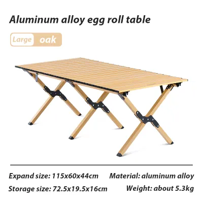 Naturehike Foldable Table Aluminum Alloy Egg Roll Table Portable Outdoor Camping Picnic Folding Table Gear