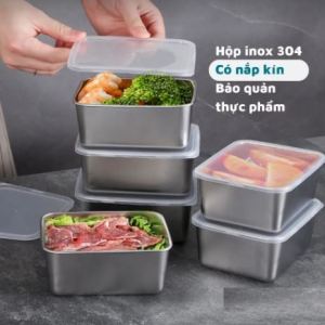 COMBO Hộp Đựng Thực Phẩm Inox Không RỉTiện Lợi-Có Nắp Đậy