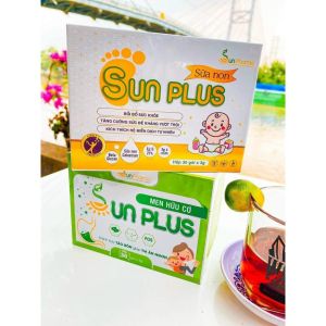 Men sống hữu cơ Sunplus - Tăng cường tiêu hóa bé hết táo bónrối loạn tiêu hóa hộp 30 gói+ quà