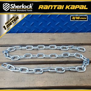 Rantai Besi / Kapal Galvanized 5 mm ( 3/16 inch ) panjang 1 meter