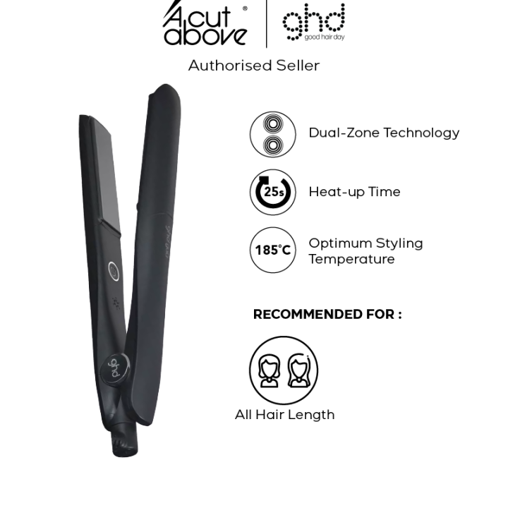ghd gold hair straightener in Black (2 Years Warranty) Lazada