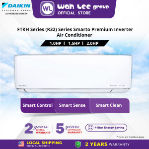 [SAVE4.0 NUR] DAIKIN 1.0HP 1.5HP 2.0HP Smarto Premium Inverter Air Conditioner FTKH R32 1.0HP FTKH28B/RKU28B-3WMY-LF  FTKH35B/RKU35B-3WMY-LF FTKH50B/RKU50B-3WMY-LF WAH LEE STORE