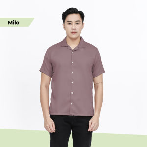 BROGUY Kemeja Sakha Lengan Pendek Pria Basic Casual Slimfit