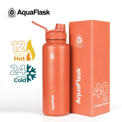 AQUAFLASK (40oz) Wide Mouth w/ Spout Lid - V2