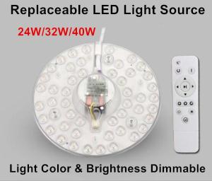 Angelila Remote control Replaceable LED Light Source For LED Ceiling Lamp 24W/32W/40W 220V Replacement Ceiling Light With Magnet Led Dimmable Lights